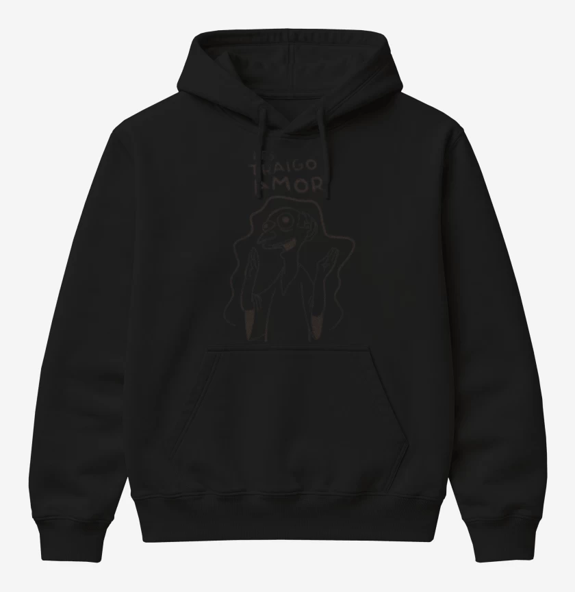 Poleron Canguro básico Negro de Les Traigo Amor