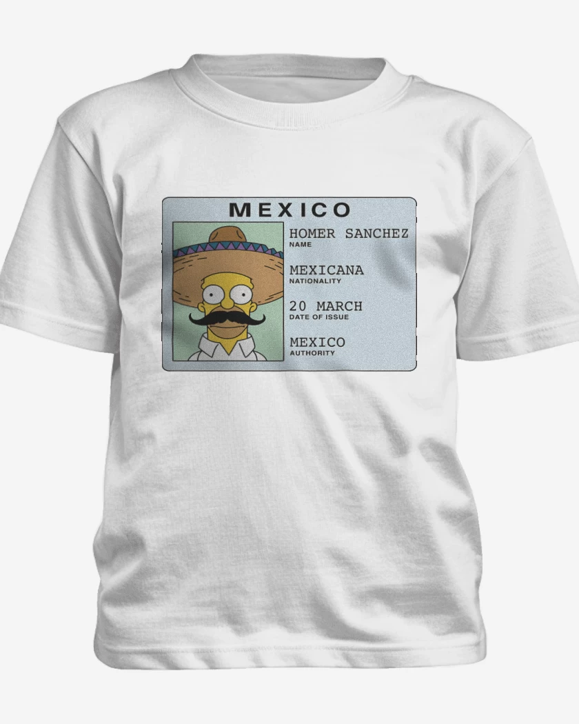 Polera de niño Blanco de Homer Sanchez