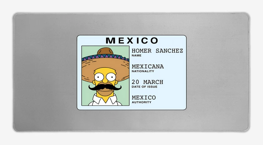 Mouse pad Gamer Gris Melange de Homer Sanchez