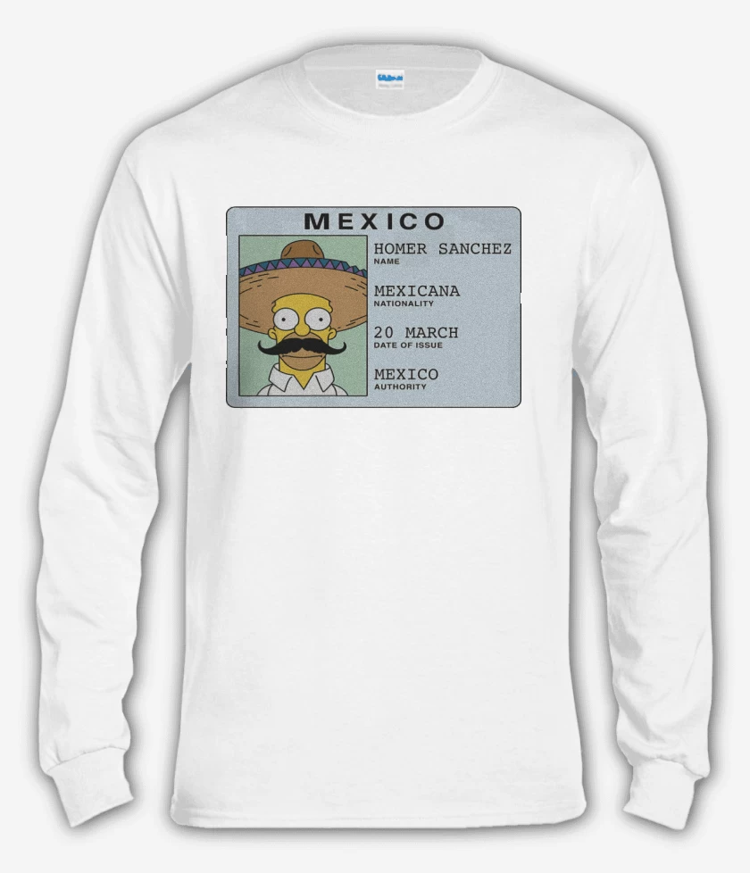 Polera manga larga Blanco de Homer Sanchez