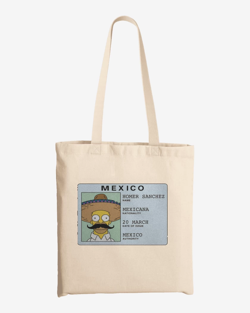 Totebag Blanco de Homer Sanchez
