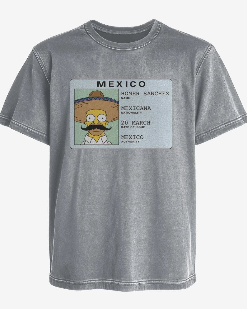 Polera desgastada Gris Melange de Homer Sanchez