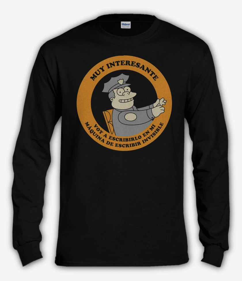 Polera manga larga Negro de Muy Interesante