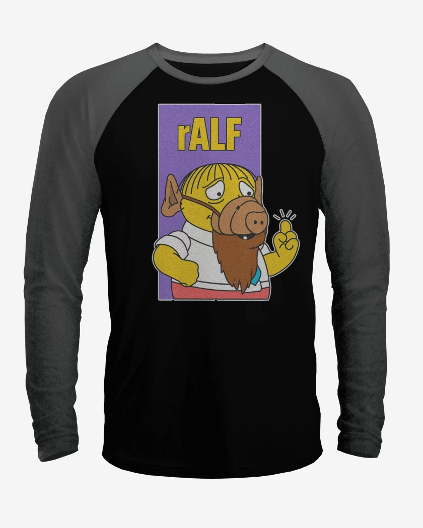 Polera Raglan Negro / Negro Heather de rALF