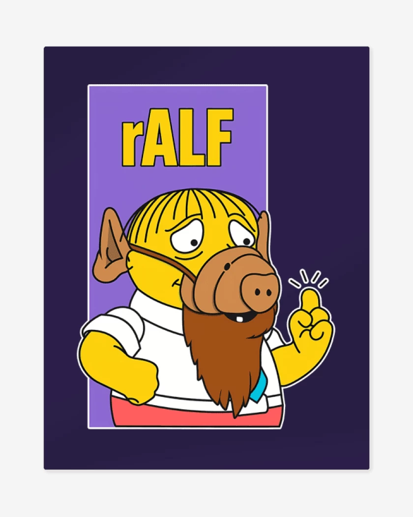 Print metalico Morado de rALF
