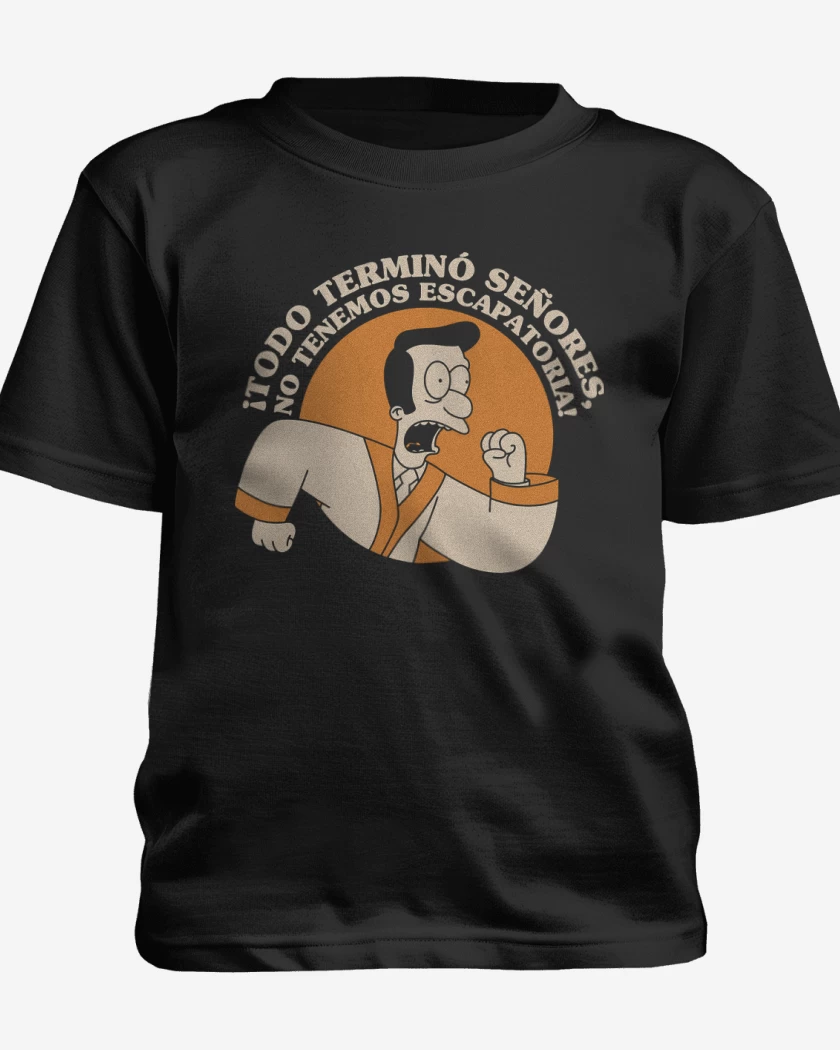 Polera de niño Negro de Todo se Terminó Señores