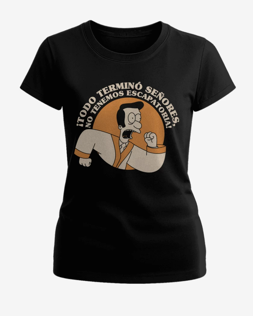 Polera de Mujer Negro de Todo se Terminó Señores