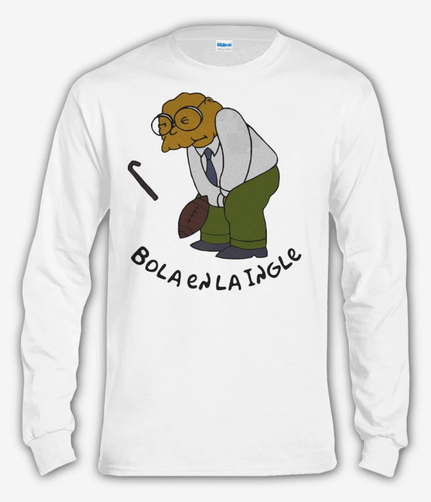 Polera manga larga Blanco de Bola en la Ingle