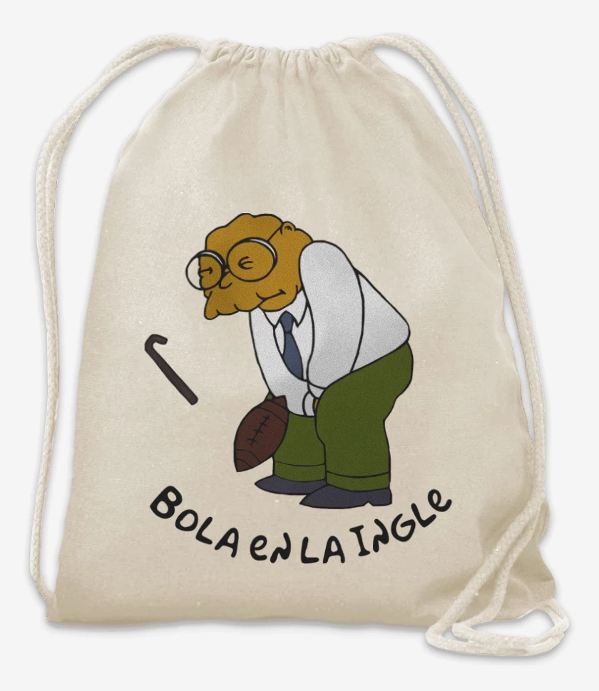 Mochila Blanco de Bola en la Ingle