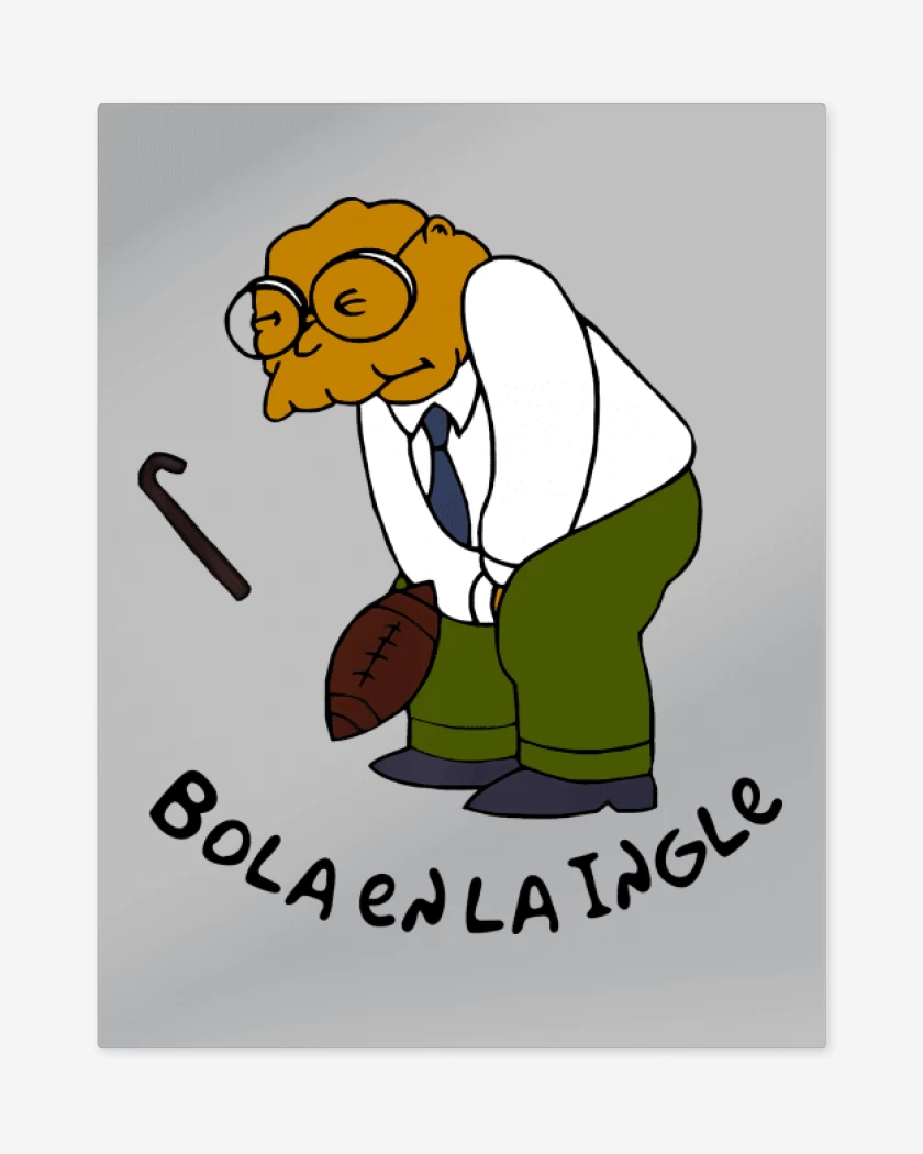 Print metalico Gris Melange de Bola en la Ingle