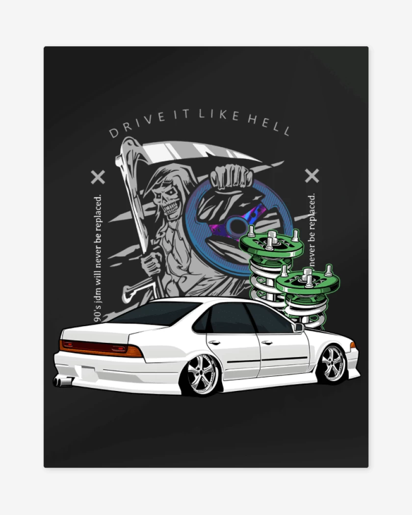 Print metalico Negro de Drive it like Hell