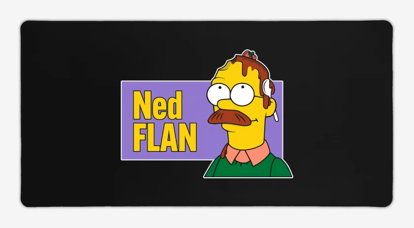 Mouse pad Gamer Negro de Ned Flan
