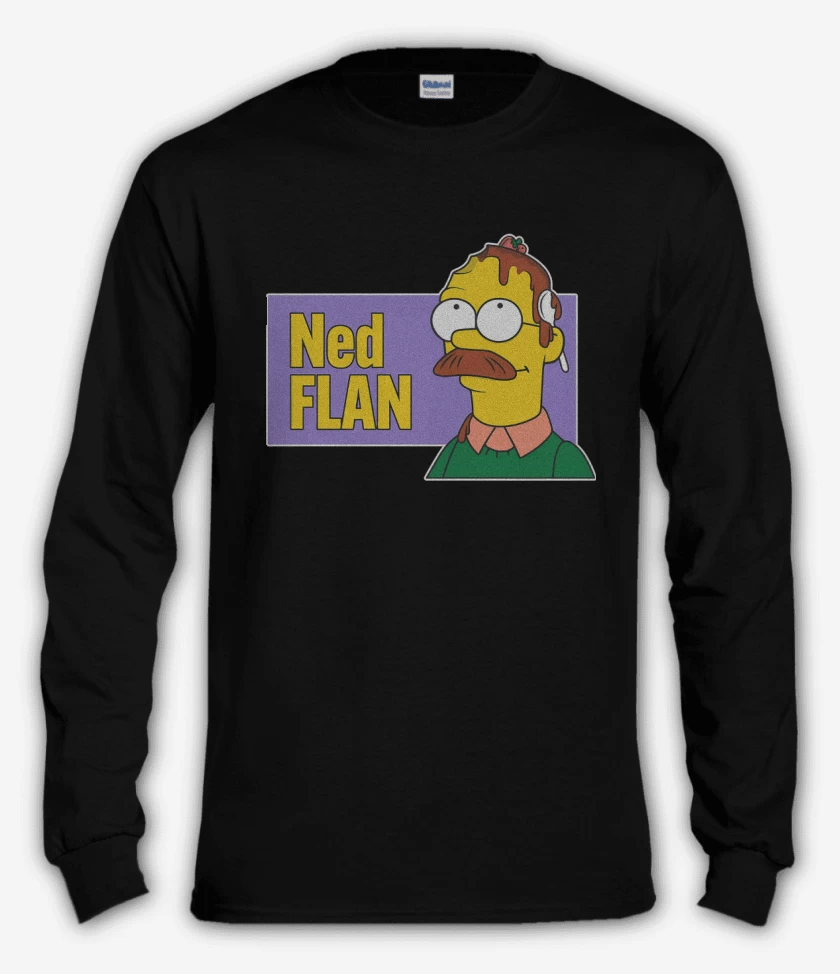 Polera manga larga Negro de Ned Flan
