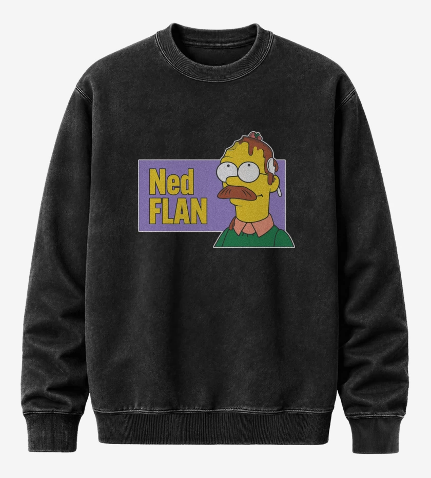 Poleron Polo Acid Wash Negro de Ned Flan