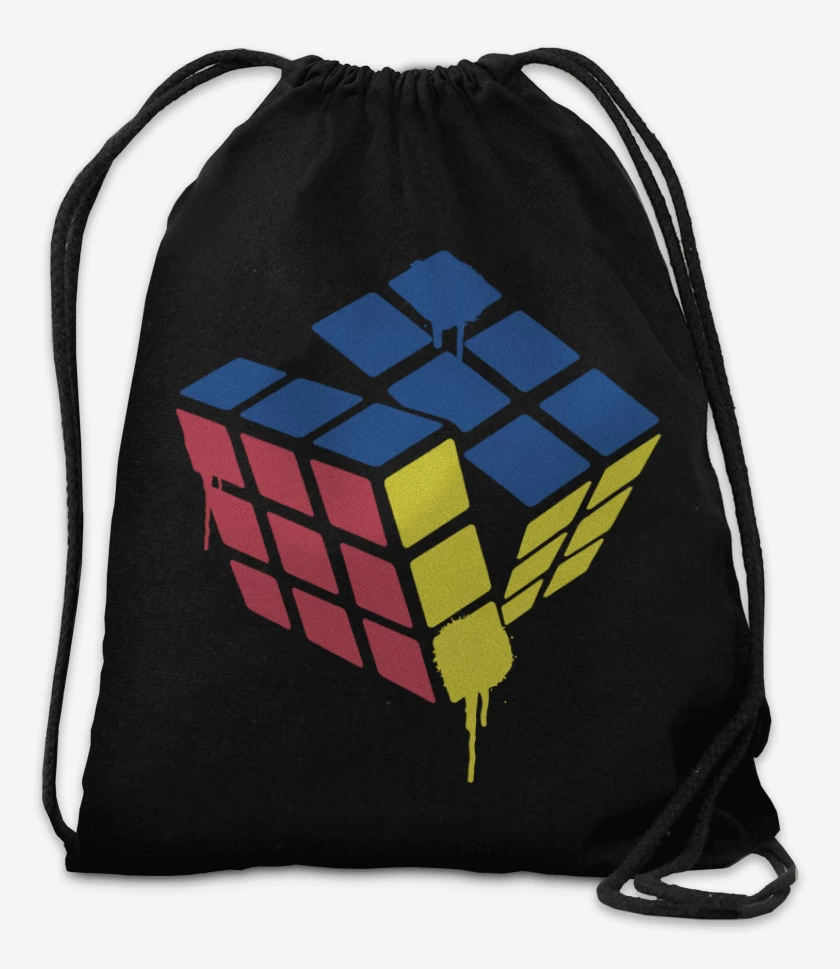 Mochila Negro de Rubik simple