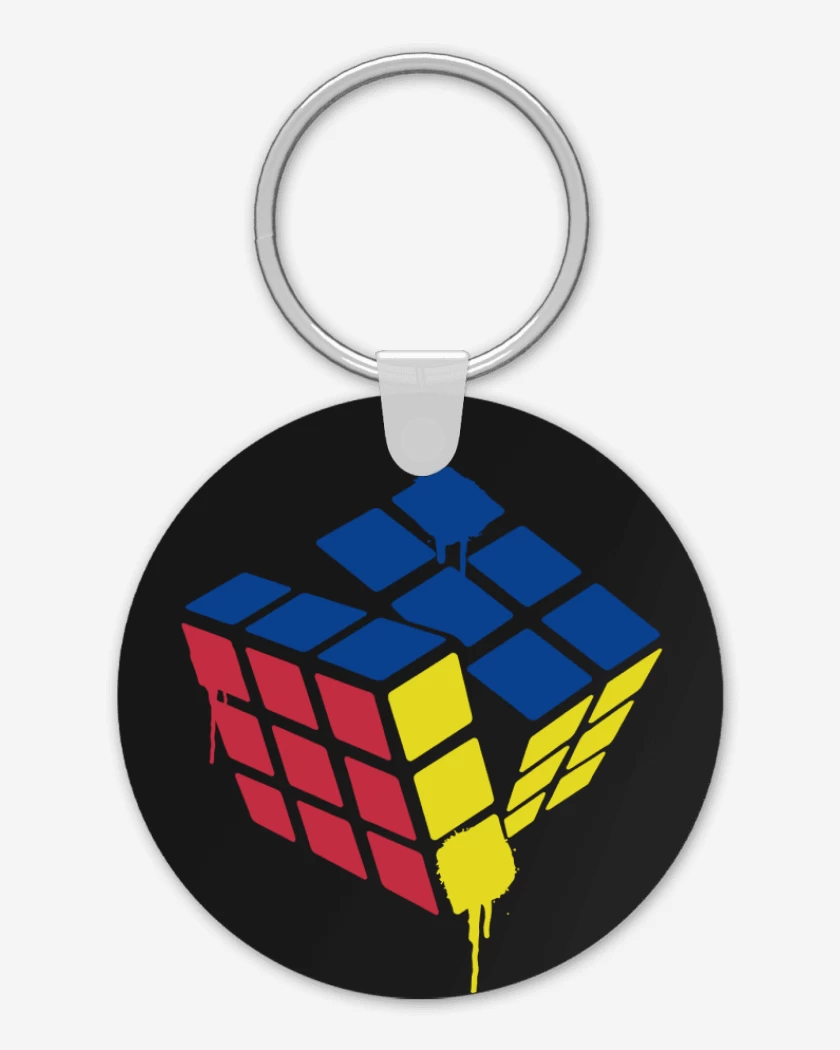 Llavero Negro de Rubik simple