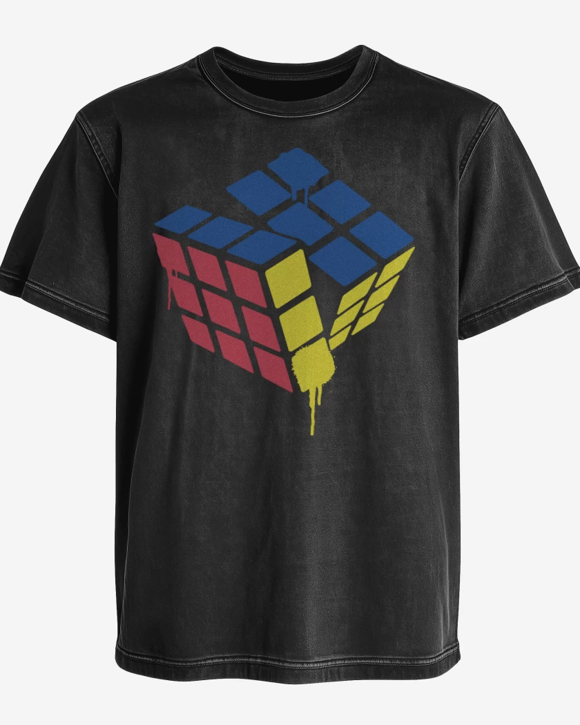 Polera desgastada Rubik simple