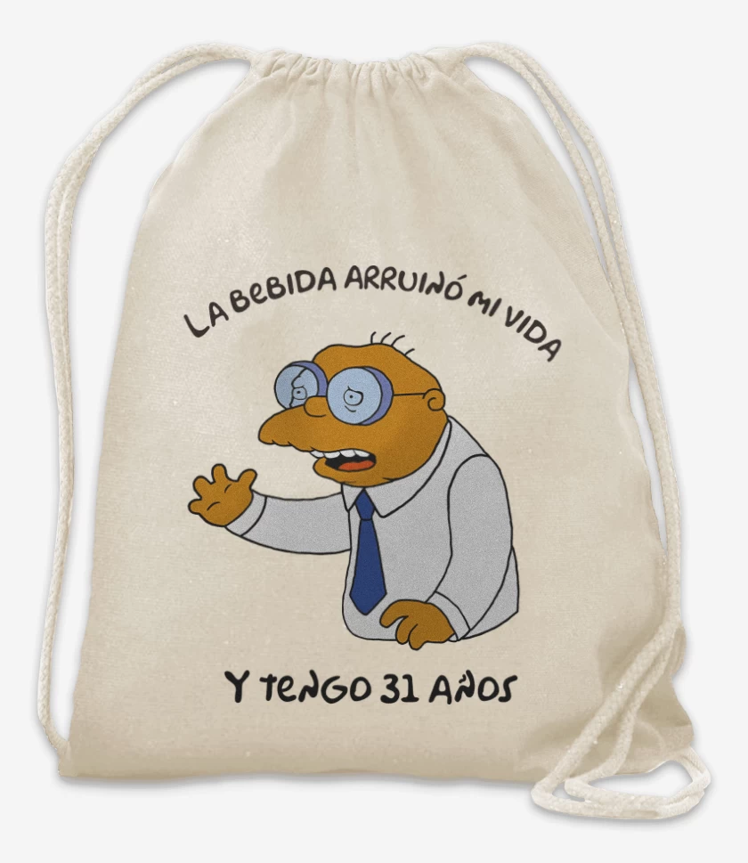 Mochila Blanco de La Bebida Arruinó mi Vida