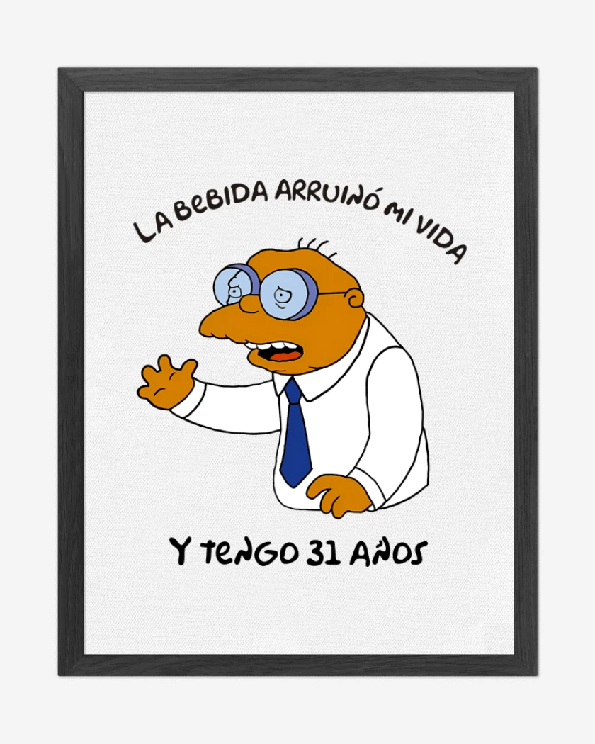 Cuadro decorativo La Bebida Arruinó mi Vida
