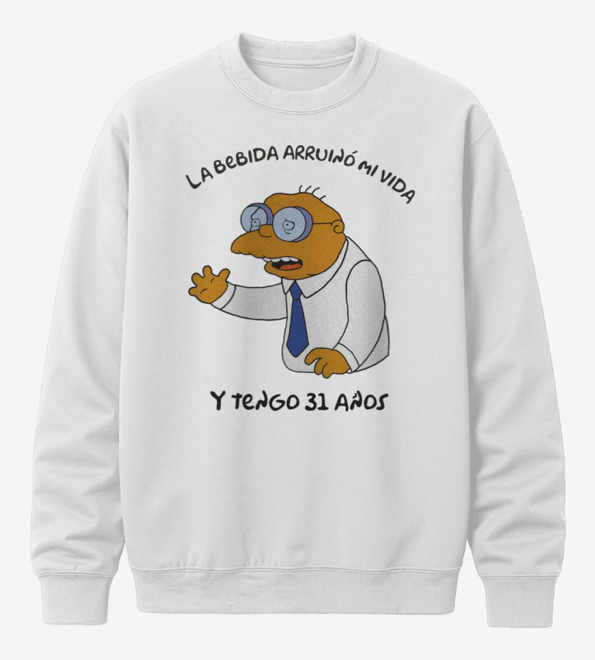 Poleron polo Blanco de La Bebida Arruinó mi Vida