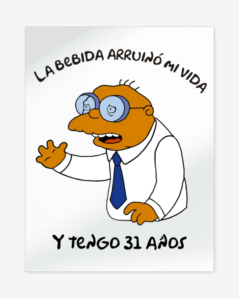 Print metalico La Bebida Arruinó mi Vida