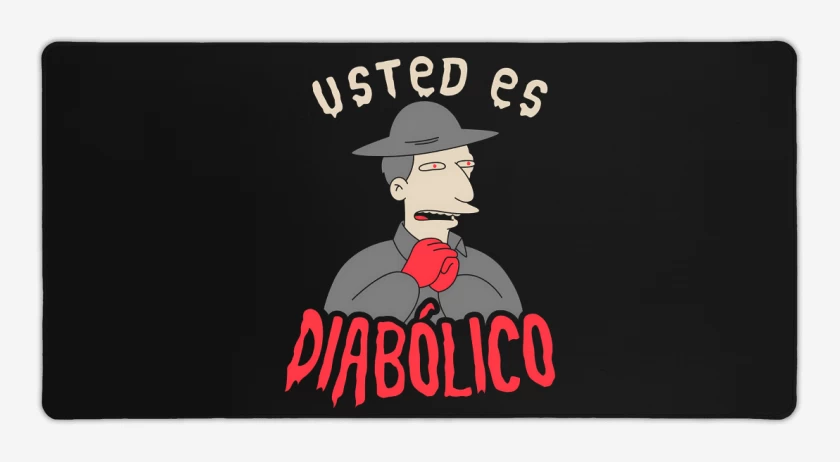 Mouse pad Gamer Negro de Usted es Diabólico