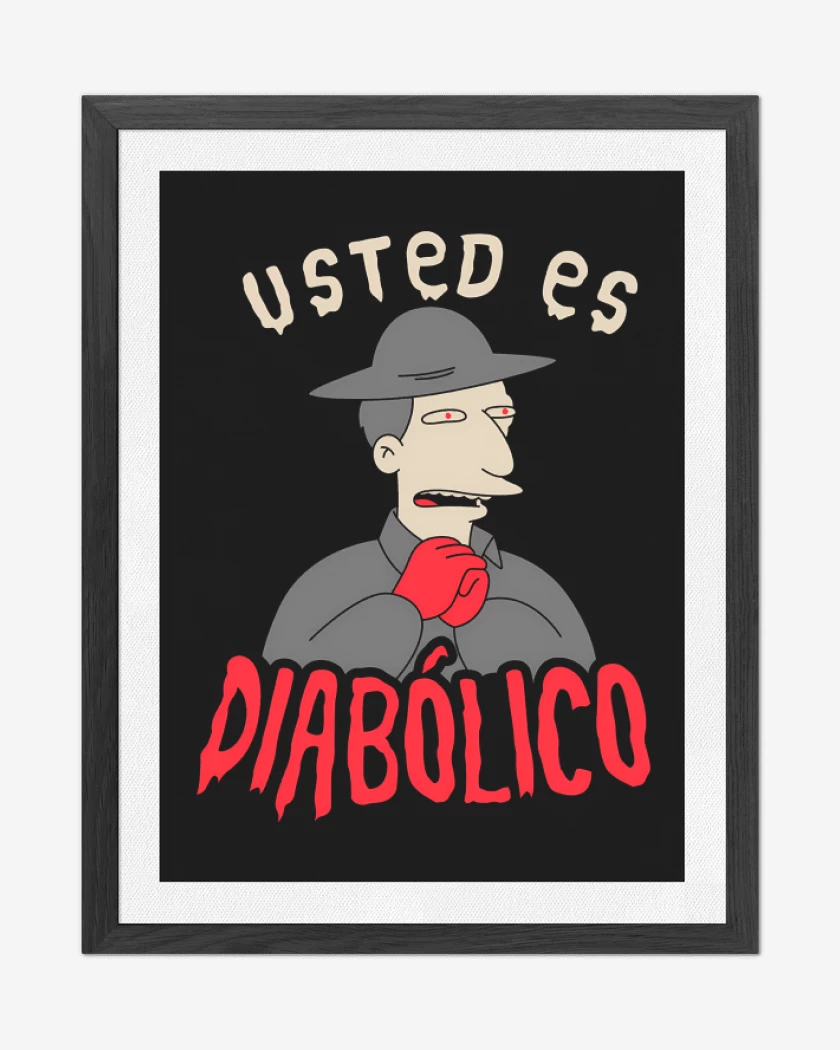 Cuadro decorativo Negro de Usted es Diabólico