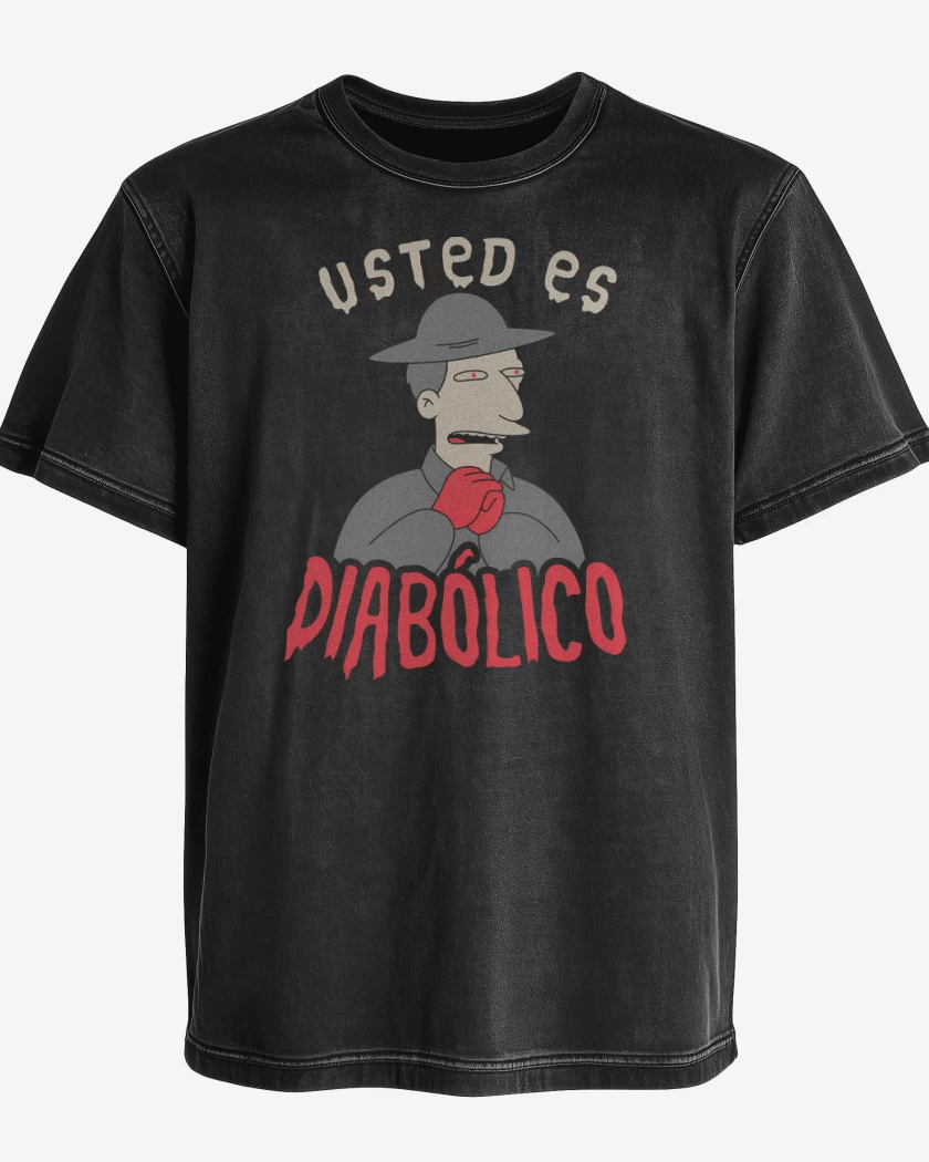 Polera desgastada Negro de Usted es Diabólico
