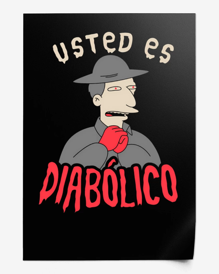 Print Negro de Usted es Diabólico