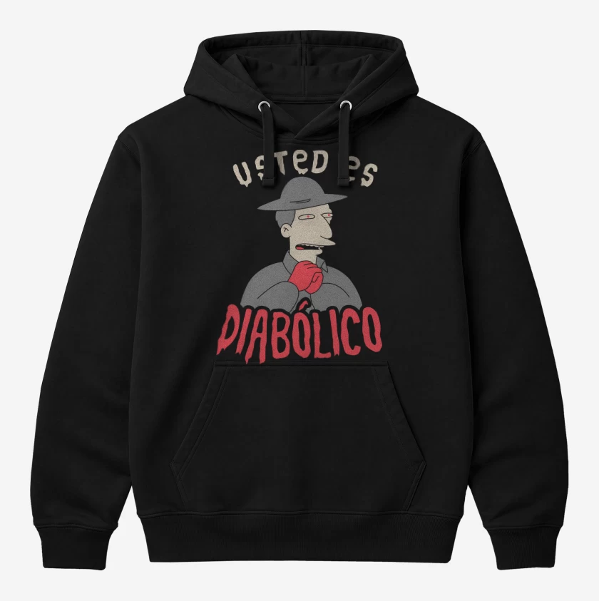 Polerón Canguro Negro de Usted es Diabólico