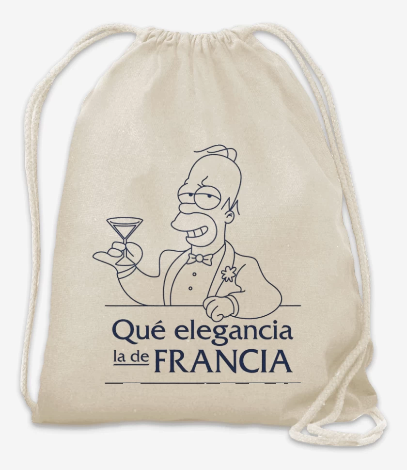 Mochila Blanco de Qué elegancia la de Francia