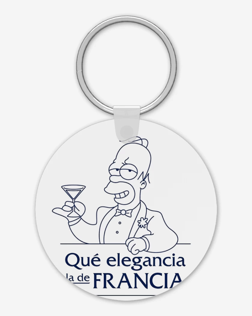 Llavero Blanco de Qué elegancia la de Francia