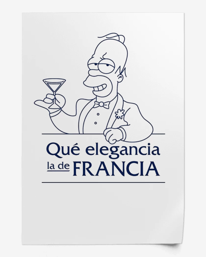 Print Qué elegancia la de Francia