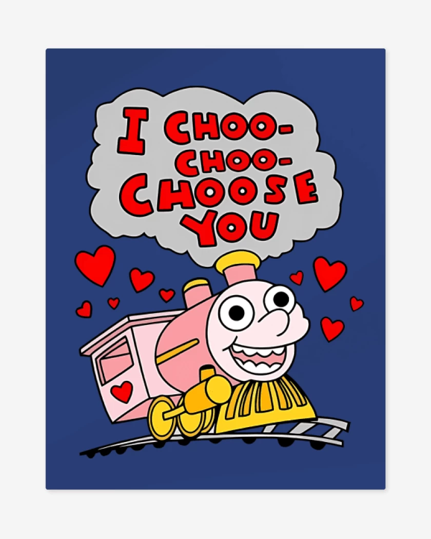Print metalico Azul Rey de Trencito Choo Choo