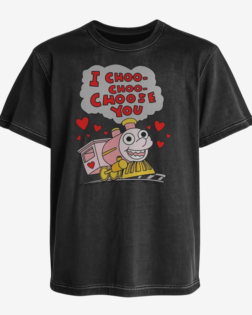 Polera desgastada Negro de Trencito Choo Choo