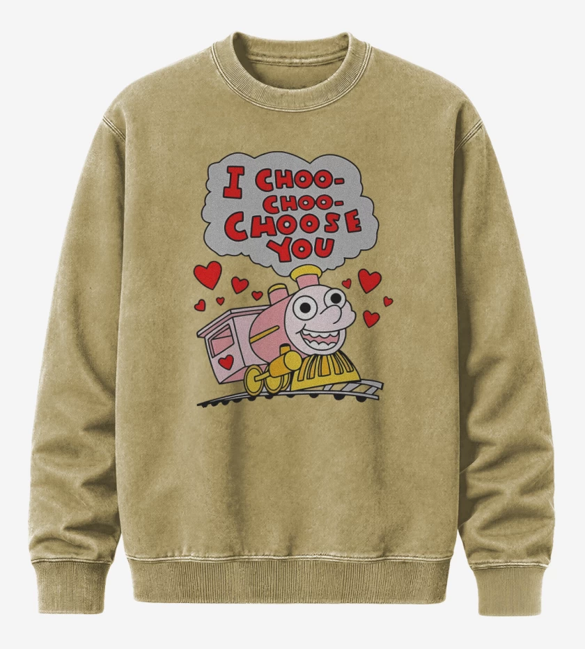 Poleron Polo Acid Wash Beige de Trencito Choo Choo