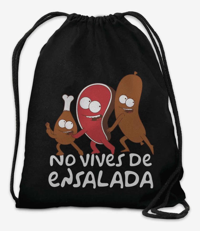 Mochila Negro de No vives de Ensalda