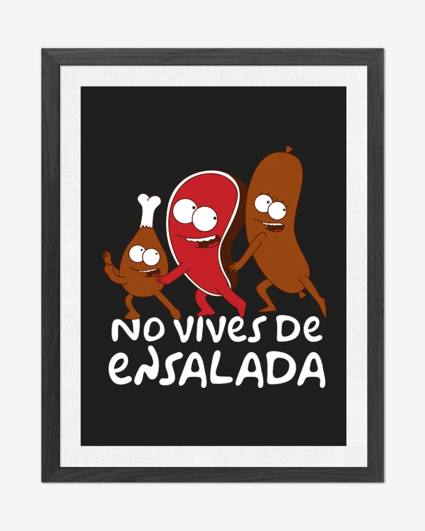Cuadro decorativo Negro de No vives de Ensalda