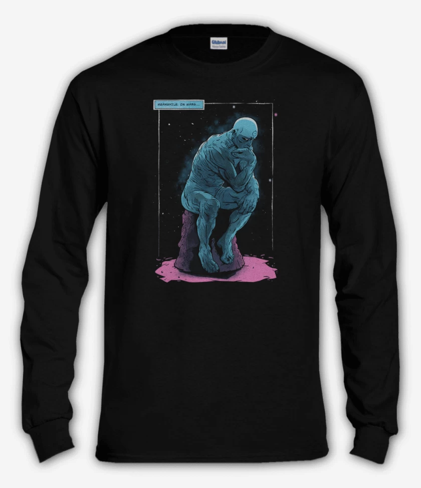 Polera manga larga Negro de Doctor Manhattan
