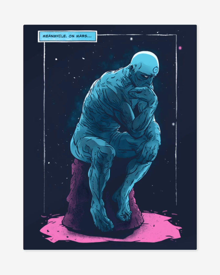 Print metalico Azul Marino de Doctor Manhattan