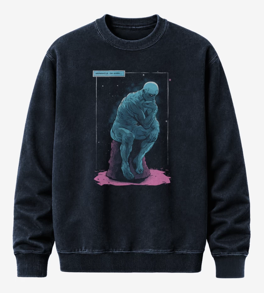 Poleron Polo Acid Wash Azul Marino de Doctor Manhattan