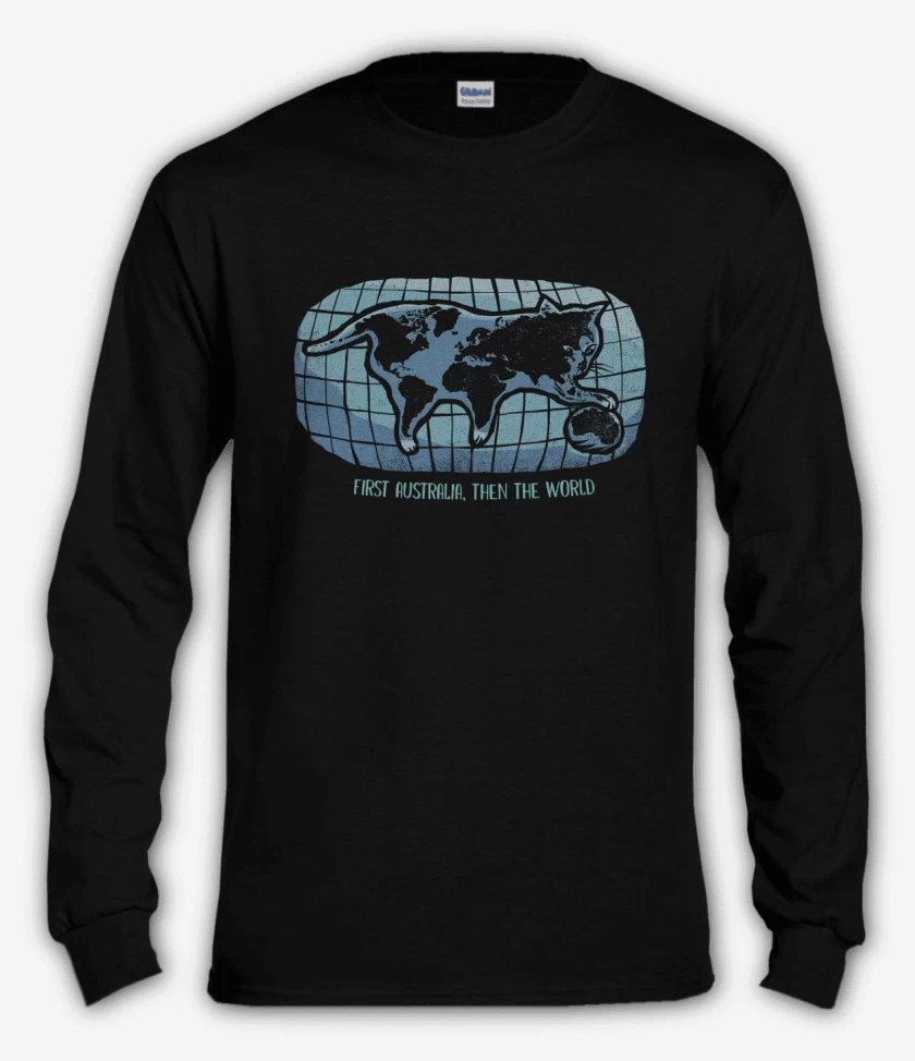Polera manga larga Negro de First Australia, then the World