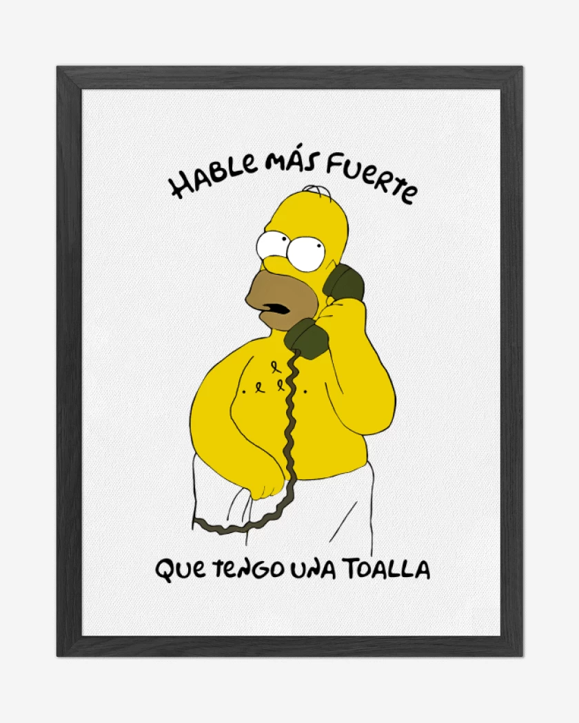 Cuadro decorativo Hable más fuerte que tengo una Toalla