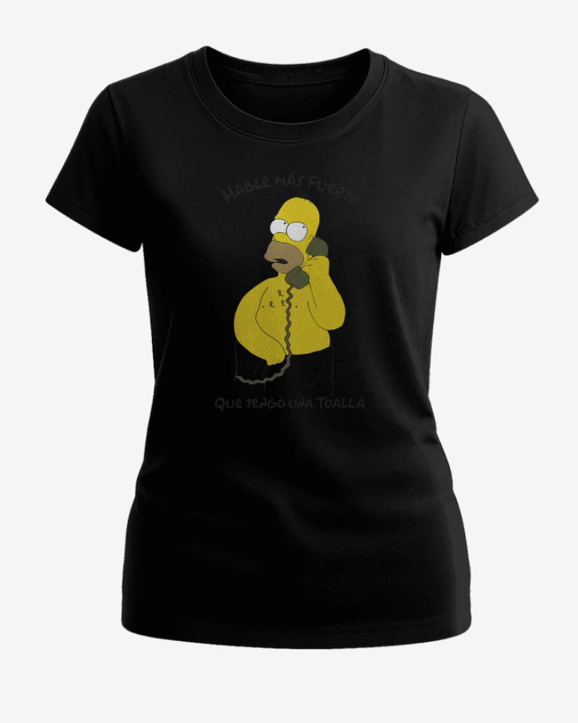 Polera de Mujer Hable más fuerte que tengo una Toalla