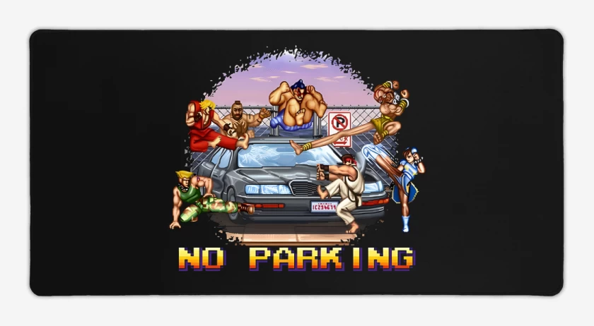 Mouse pad Gamer Negro de No parking