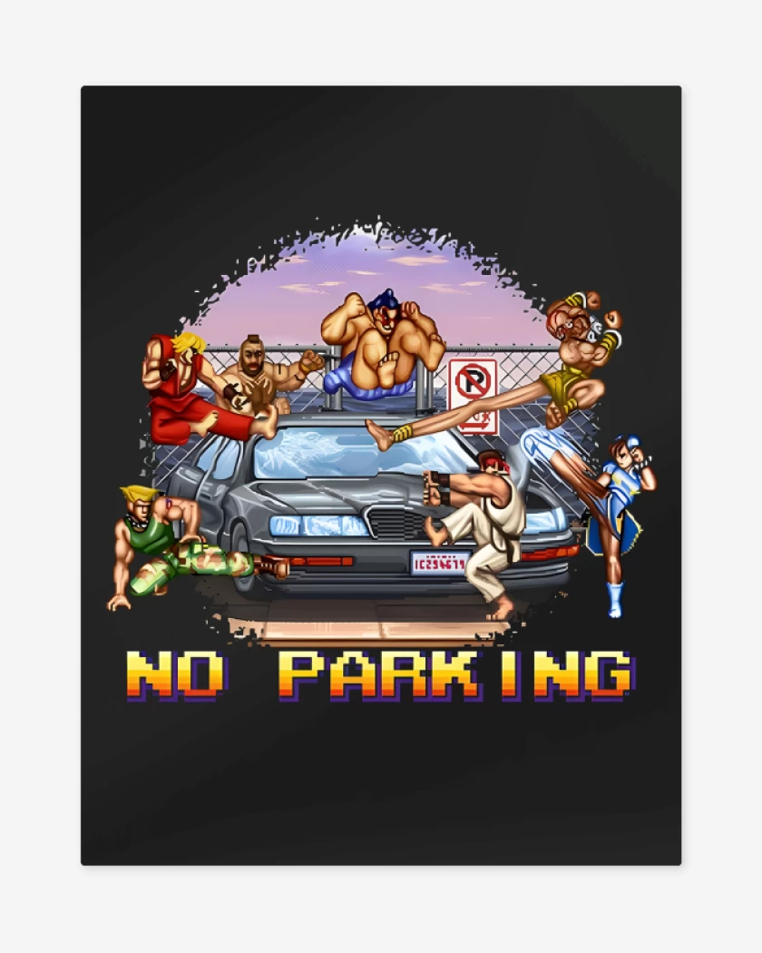 Print metalico Negro de No parking