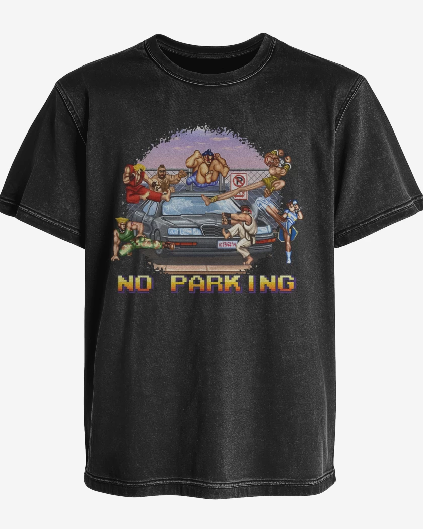 Polera desgastada Negro de No parking