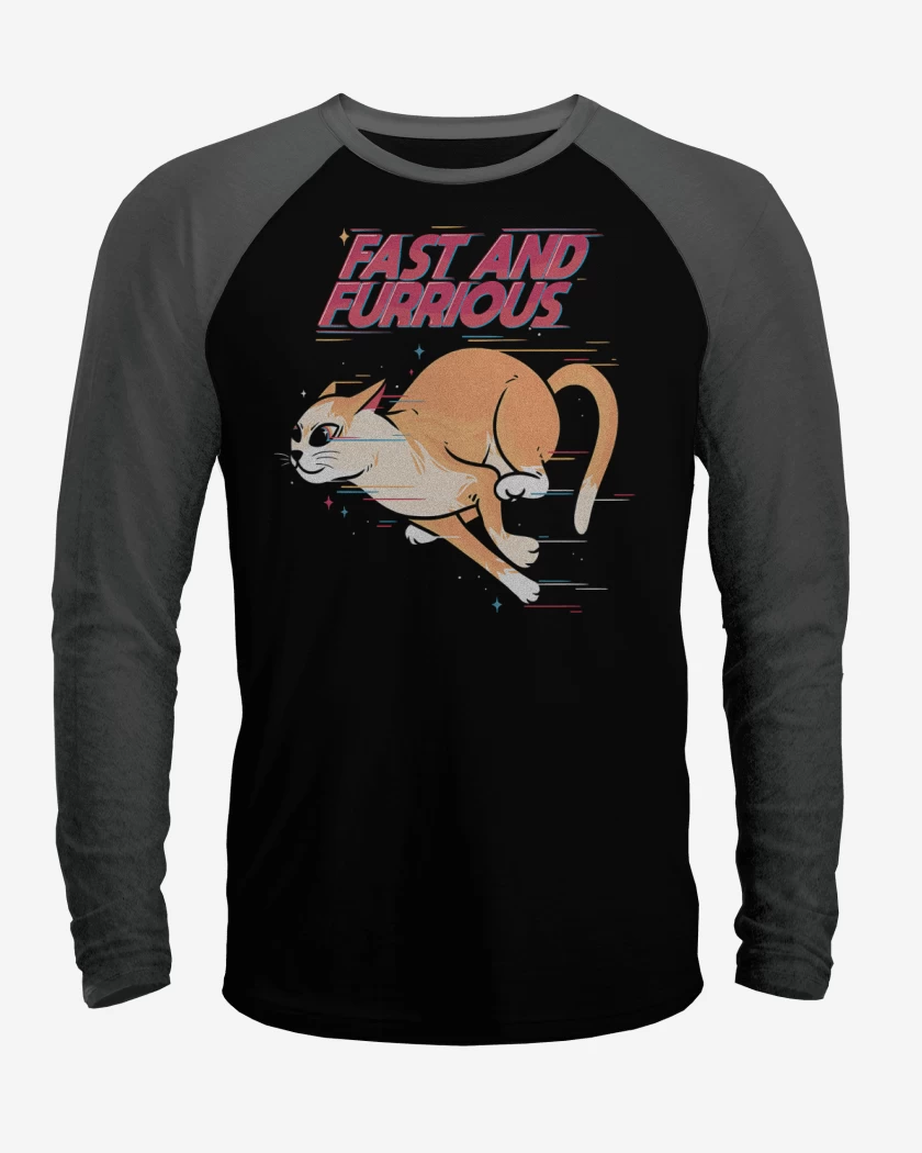 Polera Raglan Rápido y Furrrioso