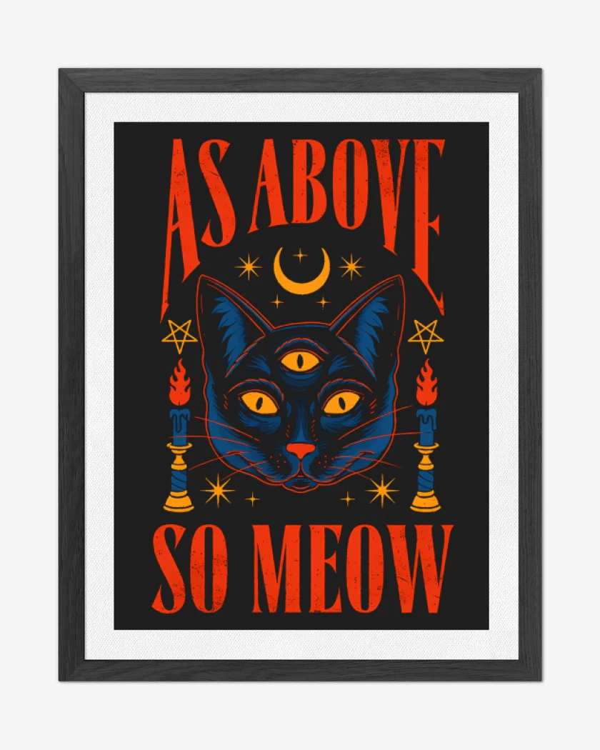 Cuadro decorativo As Above So Meow