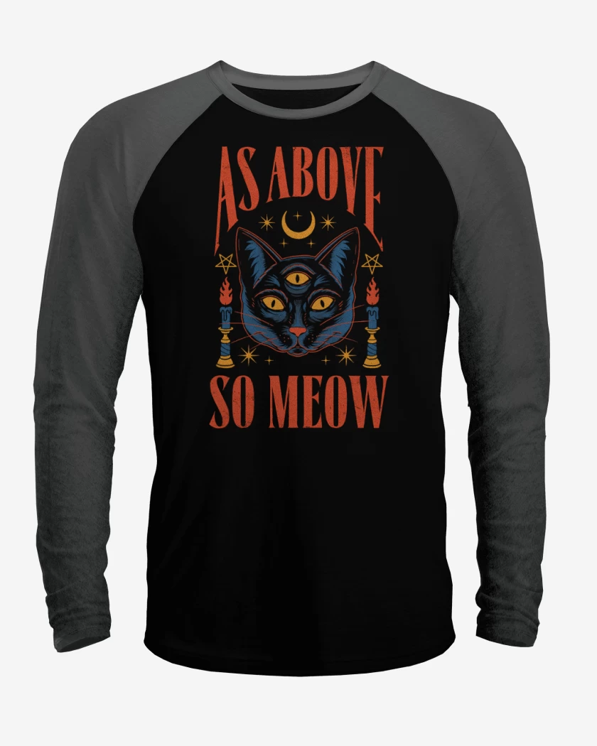 Polera Raglan As Above So Meow